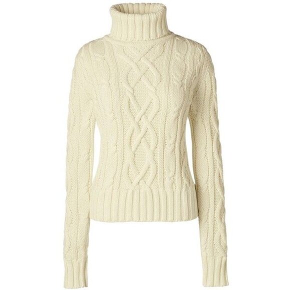 Fisherman Aran Cable Knit Sweater sz M - Ivory - Picture 1 of 11